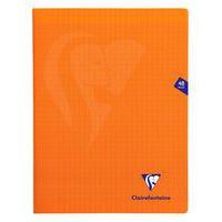 Mimesys cahier piqué polypro 24x32cm 48p séyès Orange - Lot de 10 - Image principale