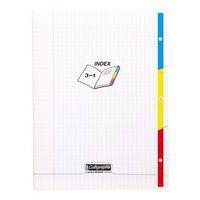 Cahier piqué 3 index incolore A4 96 pages séyès 90g - Calligraphe