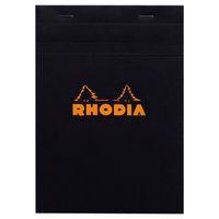 Bloc agrafé Black N 16 14,8x21 cm 80 feuilles Q.5x5 80g - Rhodia