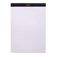 Bloc agrafé Rhodia BLACK N 18 21x29,7cm 80f Q.5x5 80g - Lot de 5 - Image 3