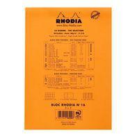 Bloc agrafé Rhodia ORANGE N 16 14,8x21cm 80f Q.5x5 80g - Lot de 10 thumbnail image 4