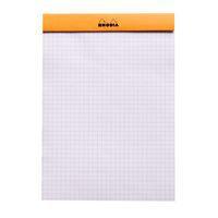 Bloc agrafé Rhodia ORANGE N 16 14,8x21cm 80f Q.5x5 80g - Lot de 10 thumbnail image 3