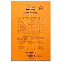 Bloc agrafé Rhodia ORANGE N 20 21x31,8cm Seyès 80f perf. 4t. 80g - Lot de 5 thumbnail image 2