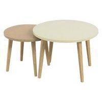 Tables basses gigognes Upcy plateaux sable/camel - Image principale