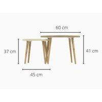 Tables basses gigognes Upcy plateaux sable/camel - Image 3