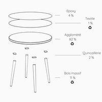 Table basse ronde Upcy Ø 60 cm sable - Image 2