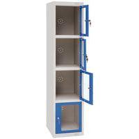 Vestiaire porte transparente 4 cases - P 500 mm - A monter - Manutan Expert - Image 2