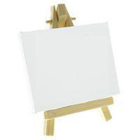 Mini toile à peindre 10x10 sur châssis + chevalet - Image principale