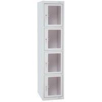 Vestiaire porte transparente 4 cases - P 500 mm - A monter - Manutan Expert thumbnail image 3