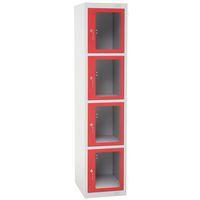 Vestiaire porte transparente 4 cases - P 500 mm - A monter - Manutan Expert thumbnail image 4