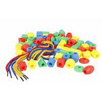 Perles plastique forme/couleur assorties x650 + 6 lacets thumbnail image 2