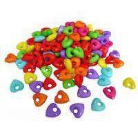 Perles plastique coeur opaque multicolore x 380 thumbnail image 2
