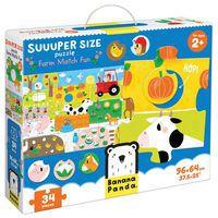 Maxi puzzle animaux de la ferme - Banana Panda