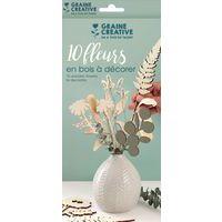 Fleurs contreplaqué à décorer 240 x 4 mm (lot de 10) - Graine créative