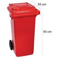 Poubelle Full Color - 120 L - Rouge - Manutan thumbnail image 2
