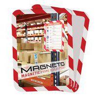 Lot de 2 cadre magneto securite magnetique A4 rouge/blanc - Image principale