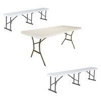 Pack table pliante Lifetime 183 x 76 cm + 2 bancs