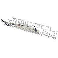 Goulotte passe-câbles ouverte Twin-Larg 18.5-Long 79-Ht 10 cm Argent - Image 2