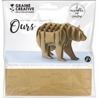 Maquette carton à assembler et décorer Ours - Graine créative