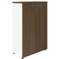 Armoire portes battantes haut. 134 cm blanc/noyer thumbnail image 2