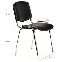 Chaise Classic structure chrome vinyle noir - Image 3
