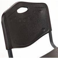 Chaise coques plastique noires struct noire Ek wo - Image 2