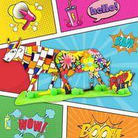 Lot de 5 sculptures carton - vaches thumbnail image 3