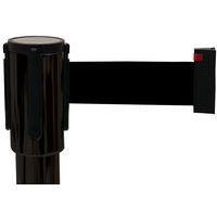 Poteau noir sangle noir 5m base à roulettes noir - Image 3