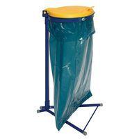 Support sac-poubelle standard bleu avec couvercle - 120 L thumbnail image 3
