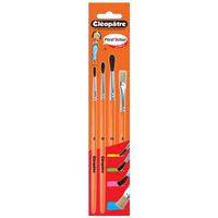 Set 3 pinceaux 6/10/14 + 1 brosse 8 - Cleopatre
