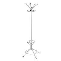 Portemanteau 8 patères et porte-parapluies en acier coloris gris - Image principale