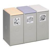 Poubelle plastique modulaire de trois éléments 60L thumbnail image 4