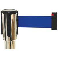 Poteau chromé à sangle 2 m - sangle bleue thumbnail image 3