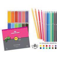 Schoolpack 144 crayons couleurs 18 cm résine - Pichon