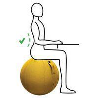 Ballon d'assise ergonomique Move Hop tissu velours Alba thumbnail image 5