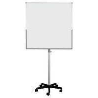 Tableau d'information double face mobile Hxl : 96x96 cms - Blanc/Liège - Image principale
