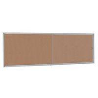 Vitrine intérieur av portes couliss. Liège H 68 cm x L 160 cm Gris - Image principale