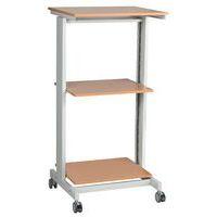 Poste informatique Twinco 6830 plateau Hêtre structure Gris clair - Image principale