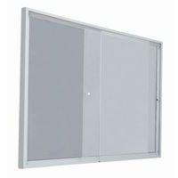 Vitrine intérieur porte coulissante fond acier coloris gris H 68 cm x L 50 cm - Image principale