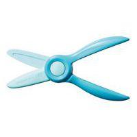 Ciseaux bouts ronds débutants 11 cm ambidextre coloris bleu - Image 2