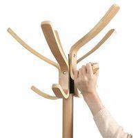 Porte-manteaux CAFE bois clair 5 double patères - Image 2