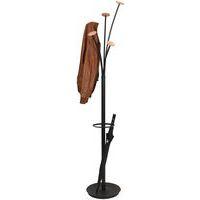 Portemanteau acier Festival Noir 5 patères Bois - Image 4