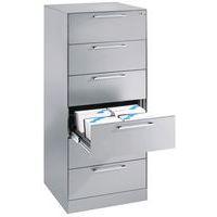 Classeur pour fiches DIN A5 6 tiroirs2 rangées gris clair - Image principale