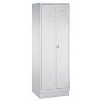 Armoire à linge sur socle 2 compartiments Gris clair - Image principale