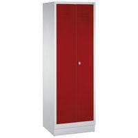 Armoire à linge sur socle 2 compartiments rouge - Image principale