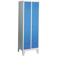 Vestiaire sur pieds, 2 compartiments, bleu clair - Image principale