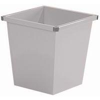 Corbeille de bureau carrée métal grise 27 L - Image principale
