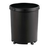 Corbeille à papier ronde - 50 L, Coloris : Noir - Image principale