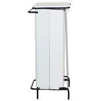 Poubelle statique à pedale 110 L Blanc - Manutan - Image 2