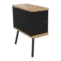 Caisson suspendu Alto solo noir 2 pieds 1 porte top chêne brut - Image principale